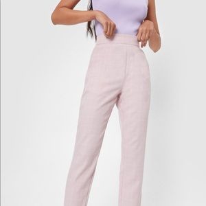 High waisted slim fit pants